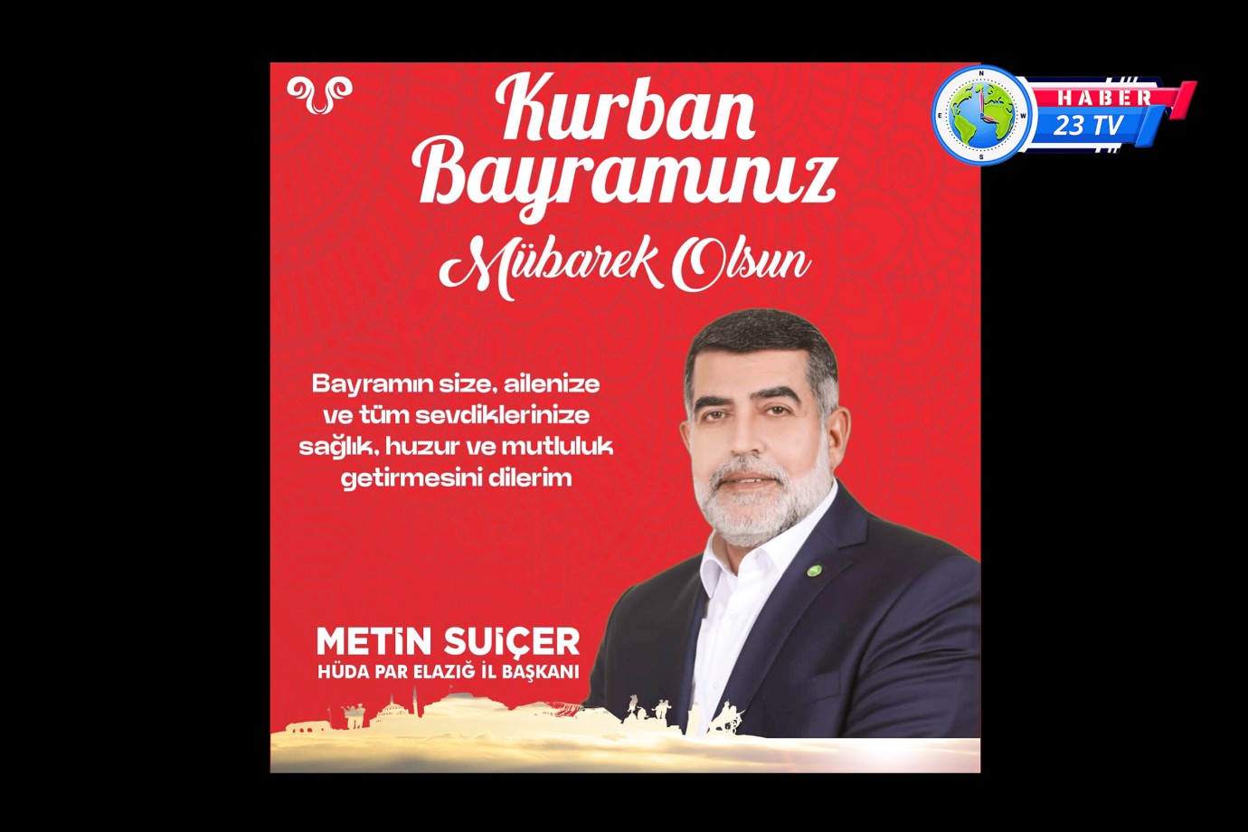 HÜDA PAR İl Başkanı Metin Suiçer Kurban Bayramı Mesajı