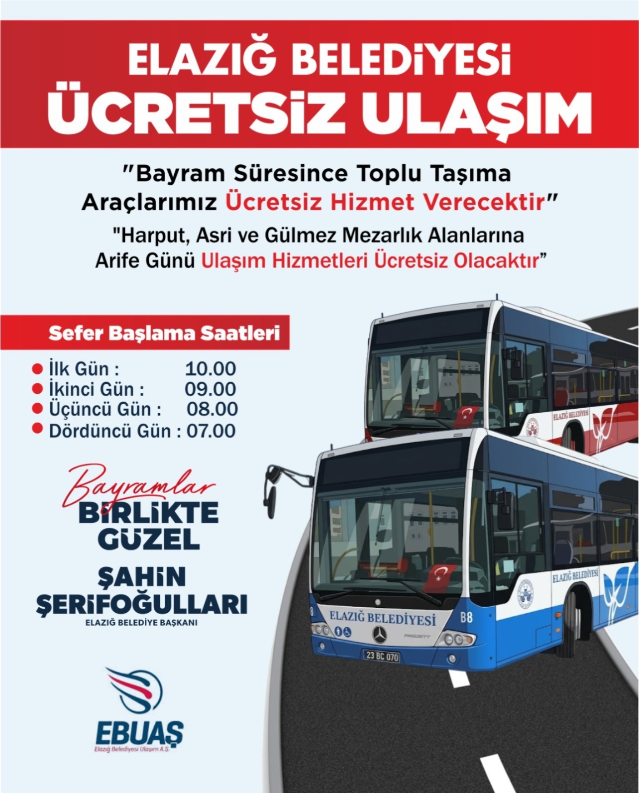 Ulaşım Hizmetleri Ücretsiz...