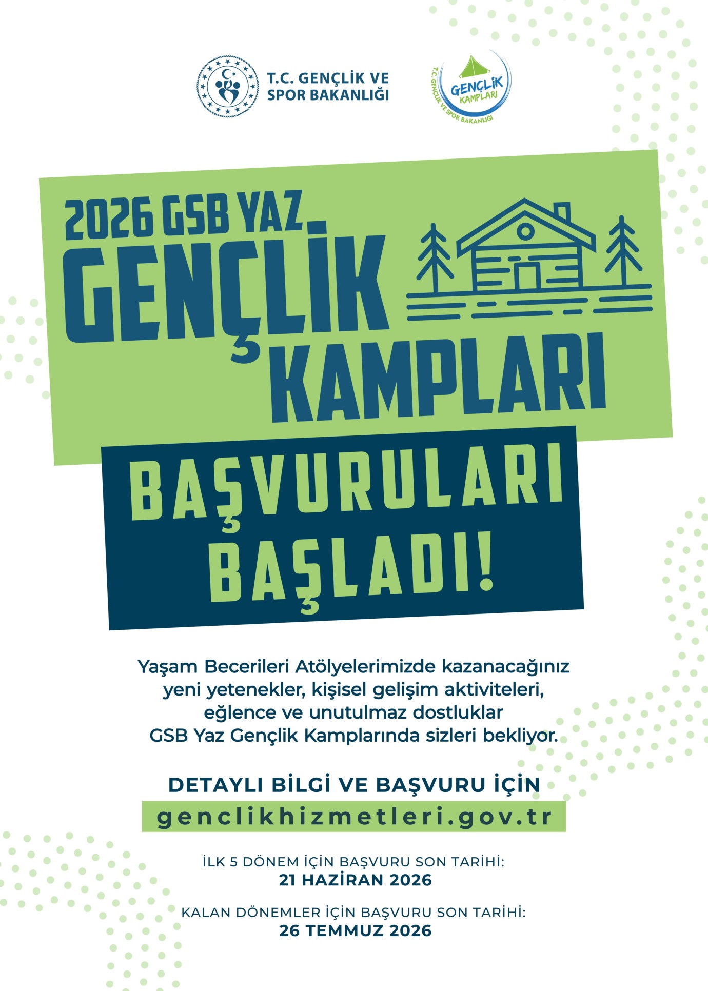Gençleri Ücretsiz Kamp Fırsatı Bekliyor