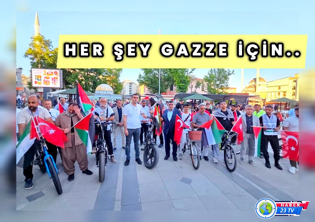 Elazığ'lılar Gazze İçin Pedal Çevirdi