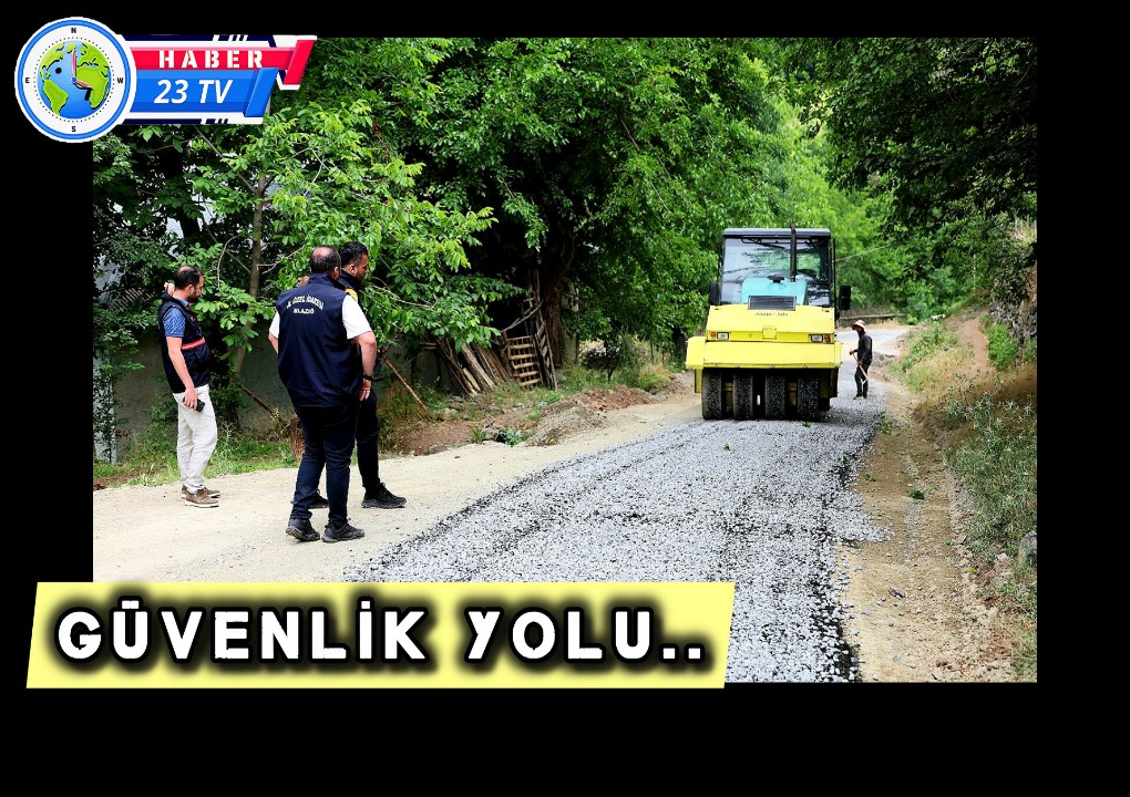 Palu’da Güvenlik Yolunda Asfalt Çalışmaları Devam Ediyor