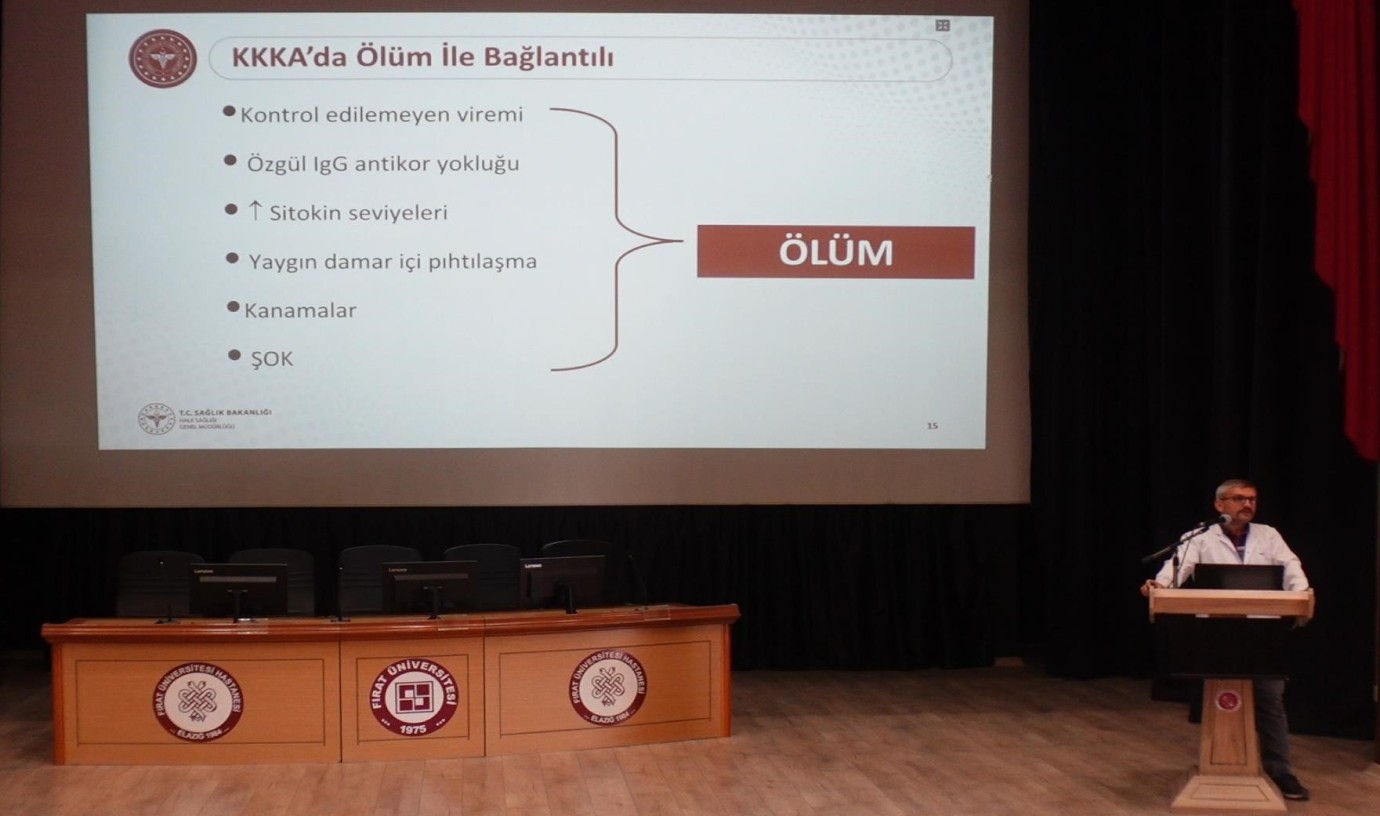 Fırat Üniversitesi Hastanesinde Sağlık Çalışanlarına Kırım Kongo Kanamalı Ateşi Eğitimi