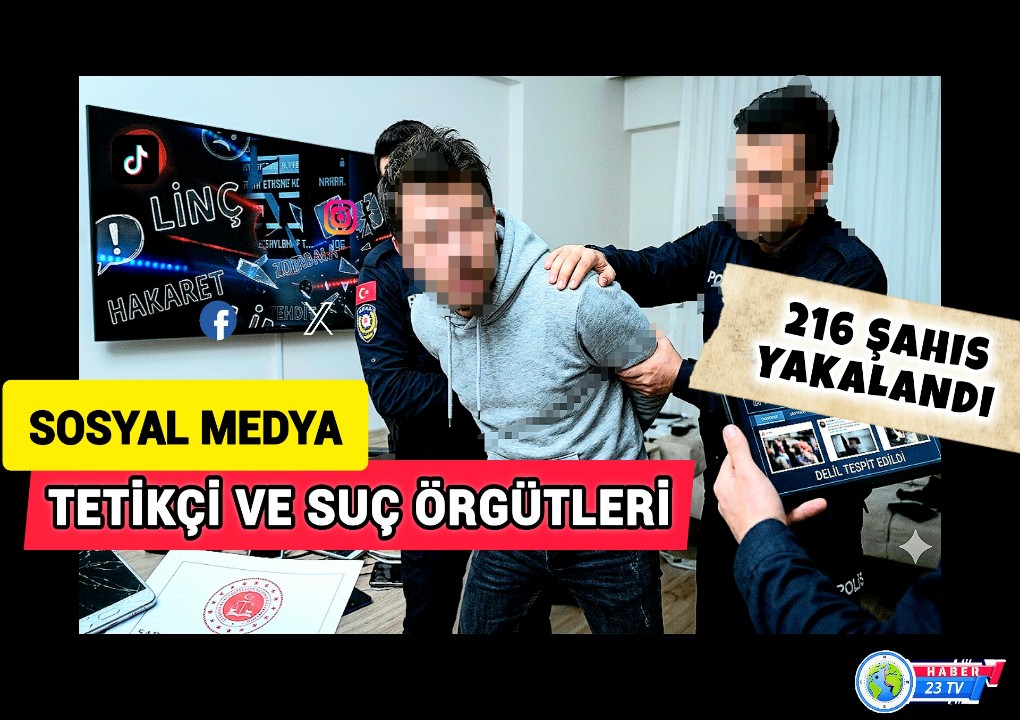 Sosyal Medya Üzerinden Kaos Üreten 216 Şüpheli Yakalandı..